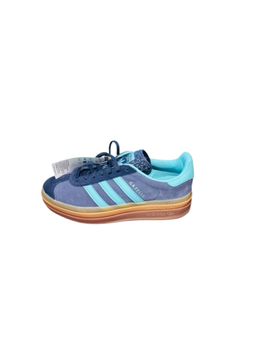 Women's Adidas Gazelle Bold Blue Teal Sneakers 8.5 - Picture 2 of 6